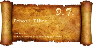 Dobozi Tibor névjegykártya